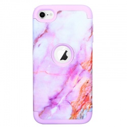 iPod Touch (5th/6th Generation) Hybrid Protector Marble Pattern Cover Pink