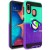 Huawei P Smart 2019 Multi Color Ring Armor Cover - Mint/Purple