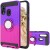 Huawei P Smart 2019 Multi Color Ring Armor Cover - Purple/Hotpink