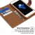 iPhone 12 mini Case Bluemoon Wallet Brown