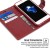iPhone 13 Pro Bluemoon Wallet Case WineRed