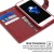 iPhone 11 Bluemoon Wallet Case WineRed