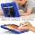 iPad 10.2 Inch 2019 Case  Three Layer Heavy Duty Shockproof Protective with Kickstand Bumper Cover Blue