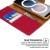 Samsung Galaxy Note 8 Canvas Wallet Case  Red