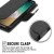iPhone X Case Goospery Canvas Diary Case  Black
