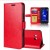 HTC U11 PU Leather Wallet Case Red