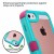 iPhone SE/5S/5 MyBat Natural Teal Green Frame+Transparent PC Back/Electric Pink TUFF Vivid Hybrid Protector Cover