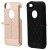 iPhone SE/5S/5 Rose Gold Leather Texture/Black Hybrid Protector Cover
