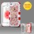iPhone SE/5S/5 MYBAT Natural Ivory White Frame+Transparent Painted Flowers PC Back/Red TUFF Vivid Hybrid Protector Cover