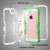 iPhone SE/5S/5 MYBAT Natural Ivory White Frame+Transparent Tiny Blossoms PC Back/Electric Green TUFF Vivid Hybrid Protector Cover