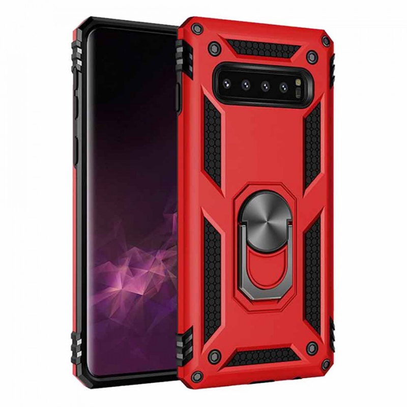Samsung Galaxy S10e Ring Armor Cases Red