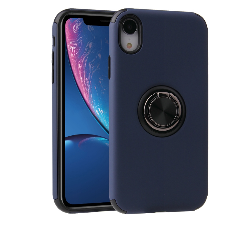 iPhone XR Magnetic Ring Holder Cover BLUE