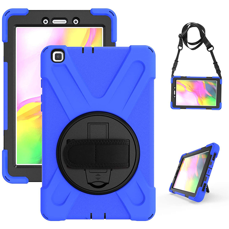 Samsung Galaxy Tab A7 Lite 8.7 (2021) T220  Shockproof Cover With Strap Holder | Blue