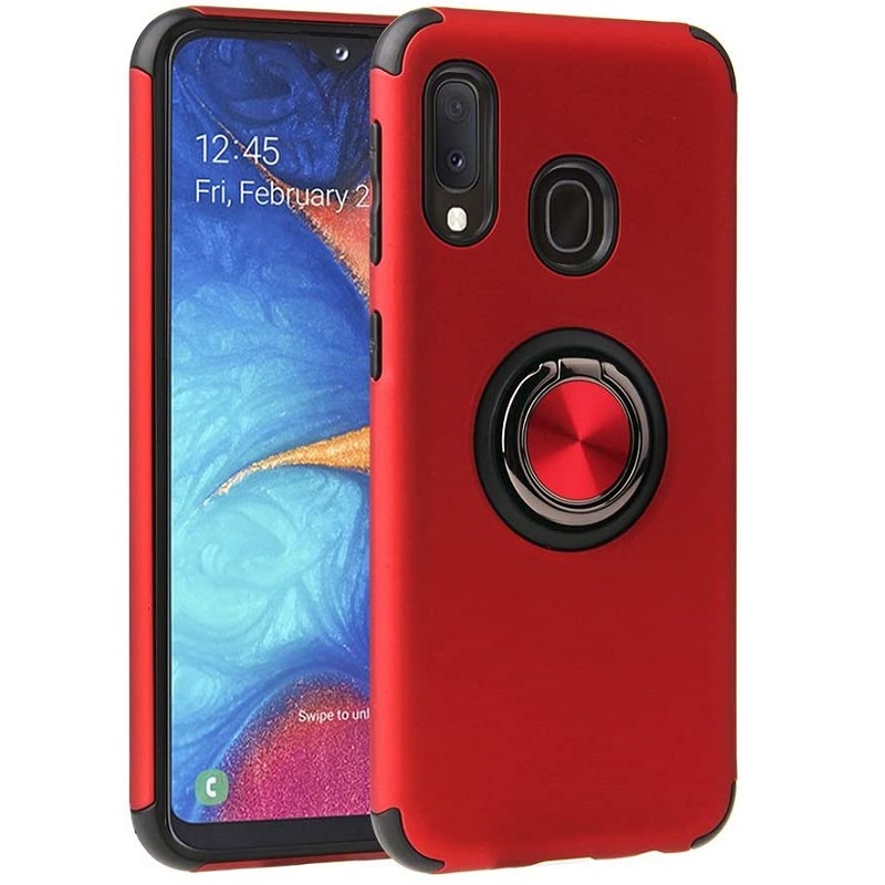 Samsung Galaxy A40 Magnetic Ring Holder Cover Red