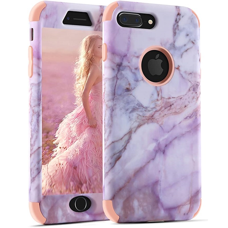 iPhone 7 / iPhone 8 Case Marble Cover RoseGold