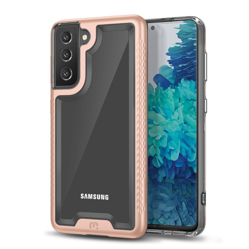 Samsung Galaxy S21 Lux Series Case With Tempered Glass | Rosegold