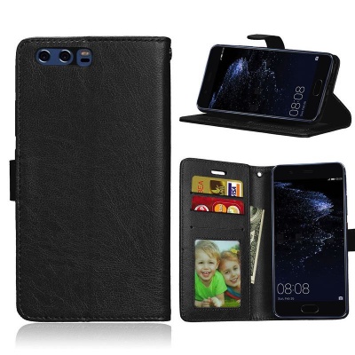 Huawei P10 PU Leather Wallet Case  Black