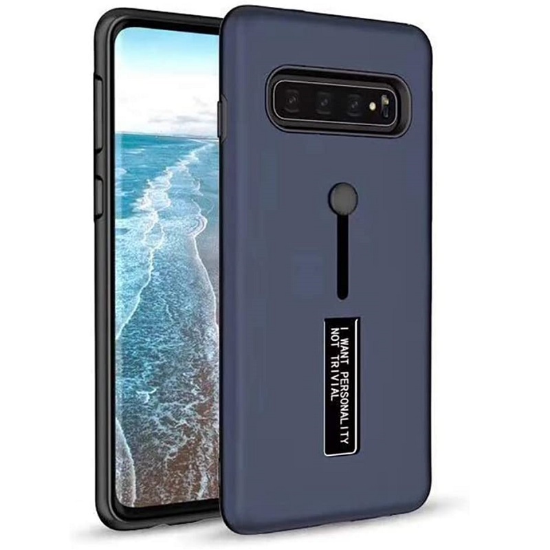 Samsung Galaxy S10 Kickstand Shockproof Cover Blue