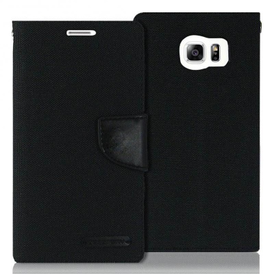 Samsung Galaxy S6 Canvas Wallet Case  Black