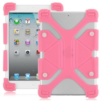 Universal Tablet 7''-8'' Shockproof Soft Gel Back Case Cover Pink