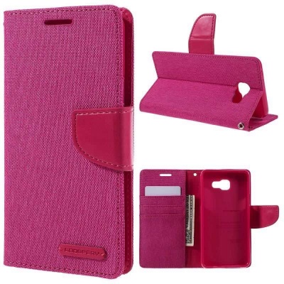 Samsung Galaxy A5(2016) Canvas Wallet Case  Pink