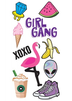 Girl Gang Sticker Tags | IDecoz