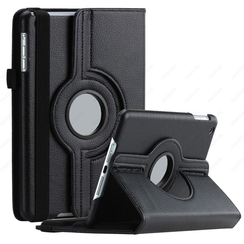 iPad Mini 1/2/3 - 360 Rotating Case Black