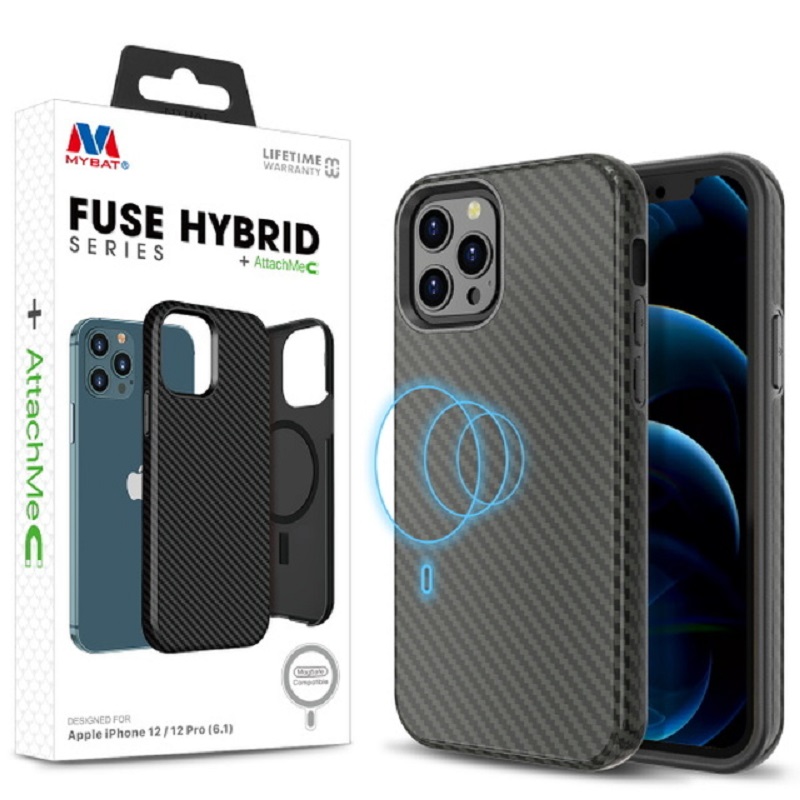 iPhone 12 / 12 Pro Mybat Fuse Hybrid Series Case | Texture Black