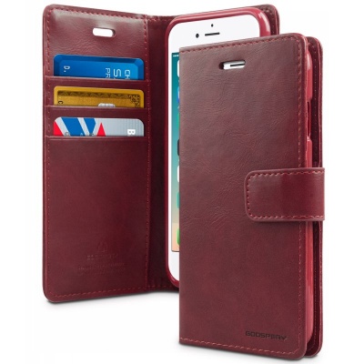 iPhone SE(2nd Gen) and iPhone 7/8 Case Bluemoon Wallet- WineRed