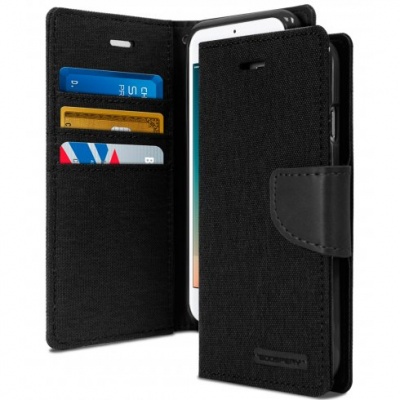 iPhone 7/8 Plus Canvas Wallet Case  Black