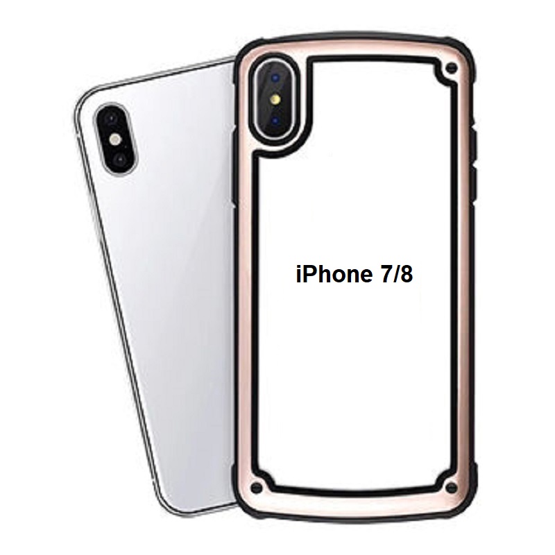 iPhone SE(2nd Gen) and iPhone 7/8 Clear Back Shockproof Cover  Rosegold