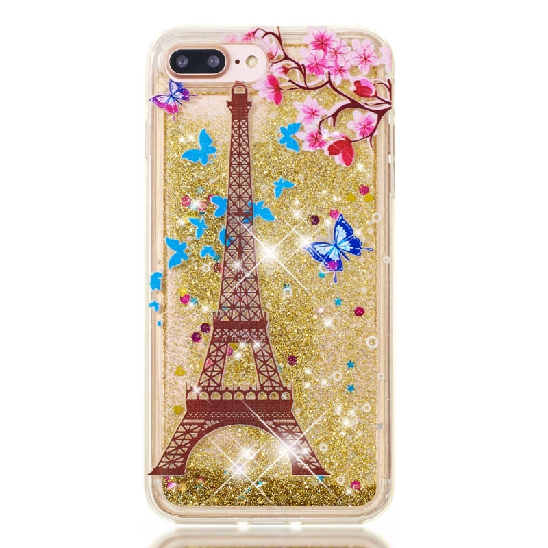 iPhone SE(2nd Gen) and iPhone 7/8 Case Liquid Glitter Case -Paris