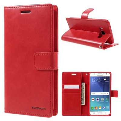 Samsung Galaxy J5(2016) Bluemoon Wallet Case Red