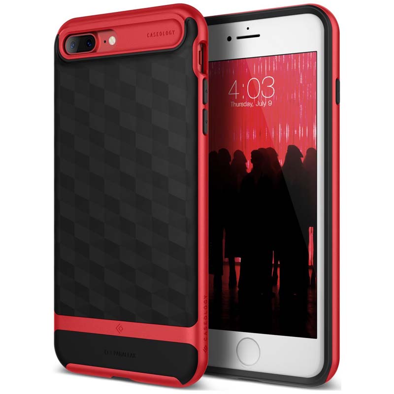 iphone 7 8 plus parallax series case red red parallax