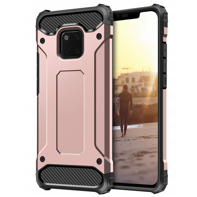  GFU Full Body Huawei Mate20 Lite Case TPU Bumper Heavy Duty  Protection Armor Aluminum Shockproof DirtProof Hybrid Tempered Glass  Outdoor Metal Shell Cover for Huawei Mate 20 Lite 6.3 inch (Red) 