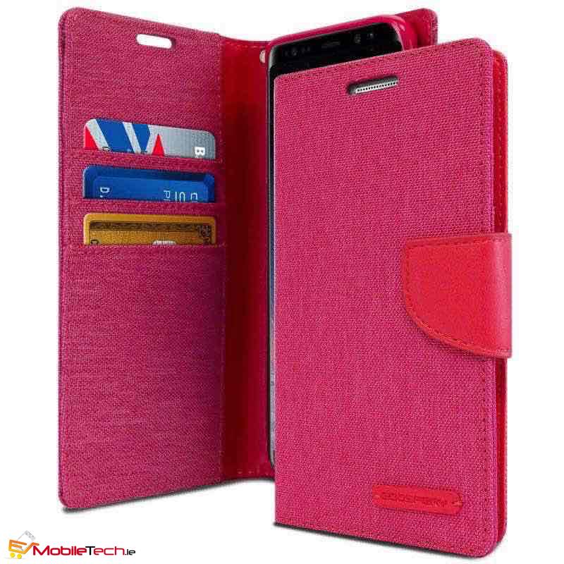 mobiletech-samsung-galaxy-a8-2018-goospery-canvas-diary-cases-cover-pink