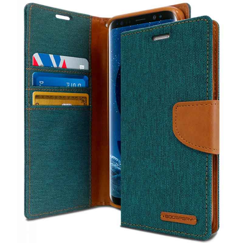 Samsung Galaxy S9 Goospery Canvas Diary Case Black