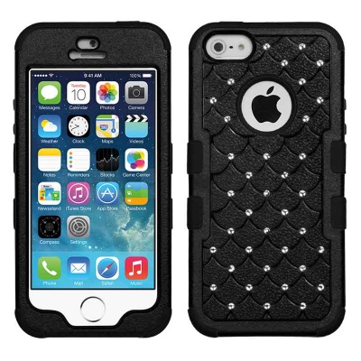 iPhone SE/5S/5 MyBat Natural Black/Black FullStar TUFF Hybrid Protector Cover