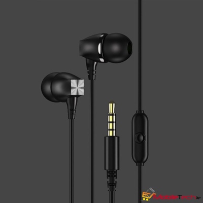 USAMS EP-19 In Ear Earphone 1.2m- Black