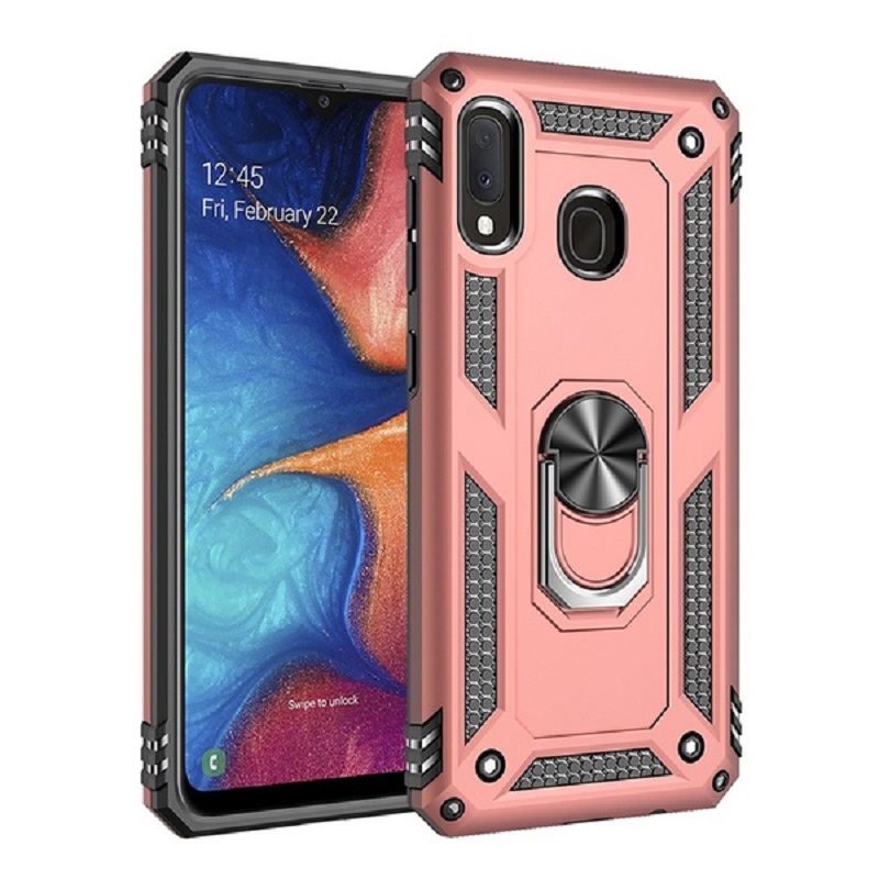 Samsung Galaxy A20e Ring Armor Cover Rosegold