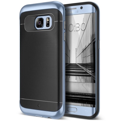 Samsung Galaxy S7 Edge Caseology Wavelength Series Case - Black/Blue Coral