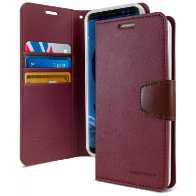 Samsung Galaxy S9 Plus Goospery Sonata Diary Case Wine Red