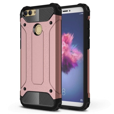 Huawei P Smart Dual Layer Hybrid Soft TPU Shock-absorbing Protective Cover RoseGold