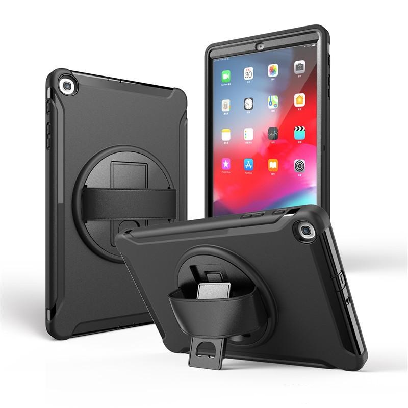 iPad Air/ iPad Air2 / iPad Pro 9.7 Shockproof Cover With Strap Holder| Black[1]