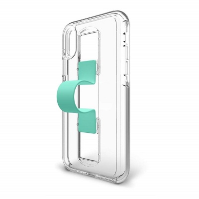 iPhone XR Case Bodyguardz SlideVue Series - Clear / Mint