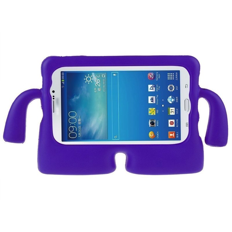 Samsung Galaxy Tab A 8.0 (2019) SM-T290 Kids Rubber Shock Proof Cover with Carry Handle Purple