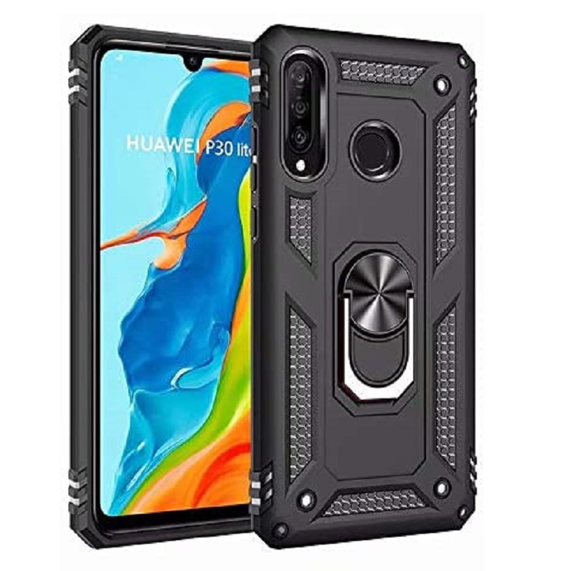 Huawei P Smart 2019 Case - Black Ring Armor