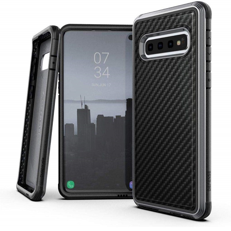 Samsung Galaxy S10 Plus X - Doria Defense LUX Series|Black Carbon Fiber