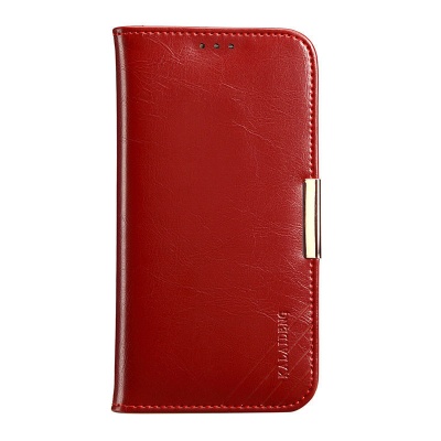 Samsung Galaxy S7 Genuine Leather Wallet Case WineRed