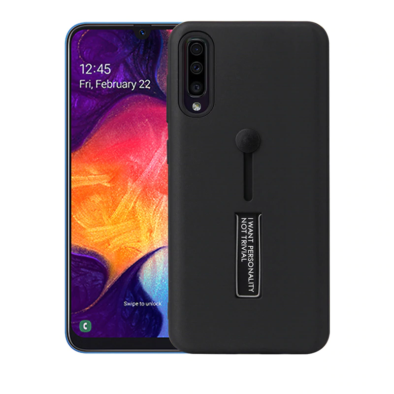 Samsung Galaxy A90 5G Kickstand Shockproof Cover Black